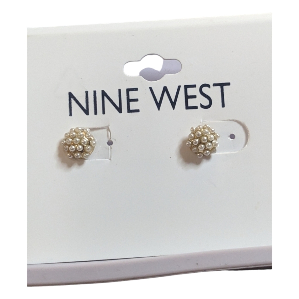 Dainty Gold‎ Tone Faux Pearl Earring